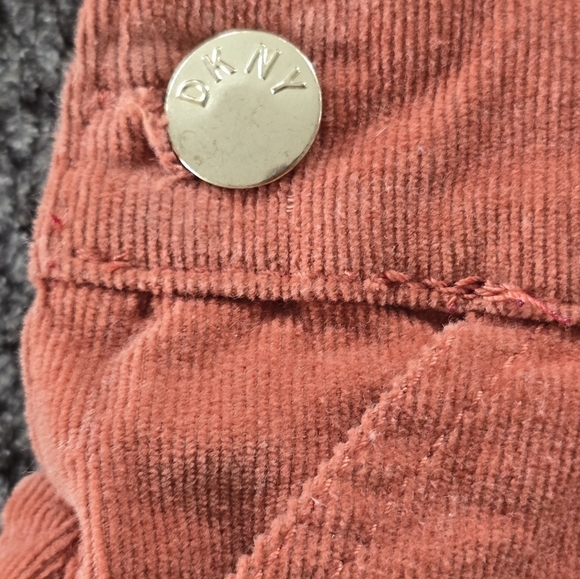 Dkny Girls Overalls Corduroy Sz S Pockets Party Logo Pink School Party - Picture 5 of 12